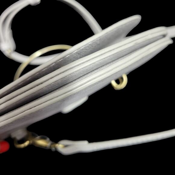 Anthropologie Veronica Ring Bag Grey Crossbody Bracelet Handle Half Moon Small - Picture 8 of 15